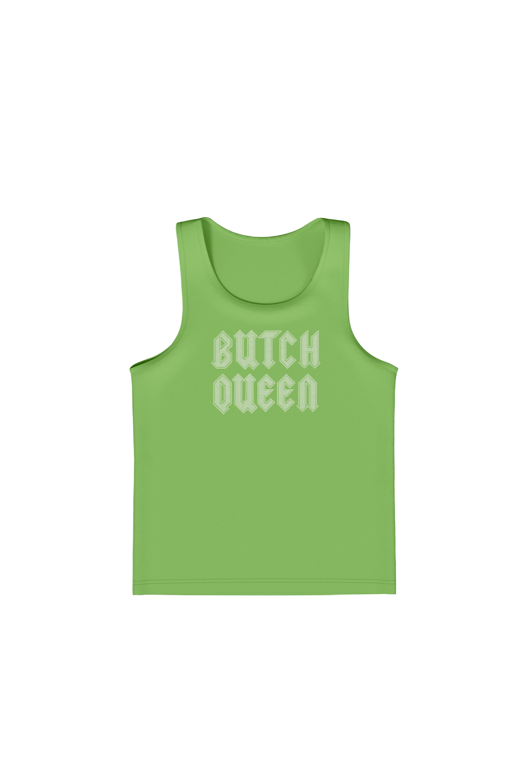 RHINESTONE BUTCH QUEEN TANK TOP GREEN