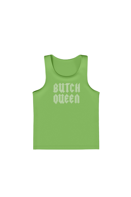 RHINESTONE BUTCH QUEEN TANK TOP GREEN