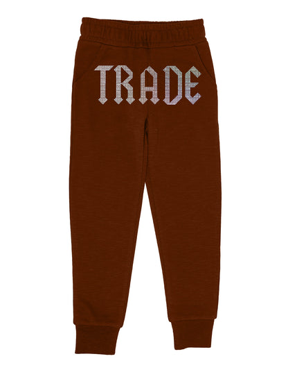 TRADE RHINESTONE JOGGERS BROWN