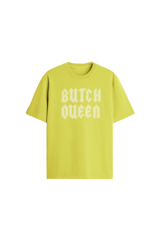 RHINESTONE BUTCH QUEEN T-SHIRT NEON GREEN