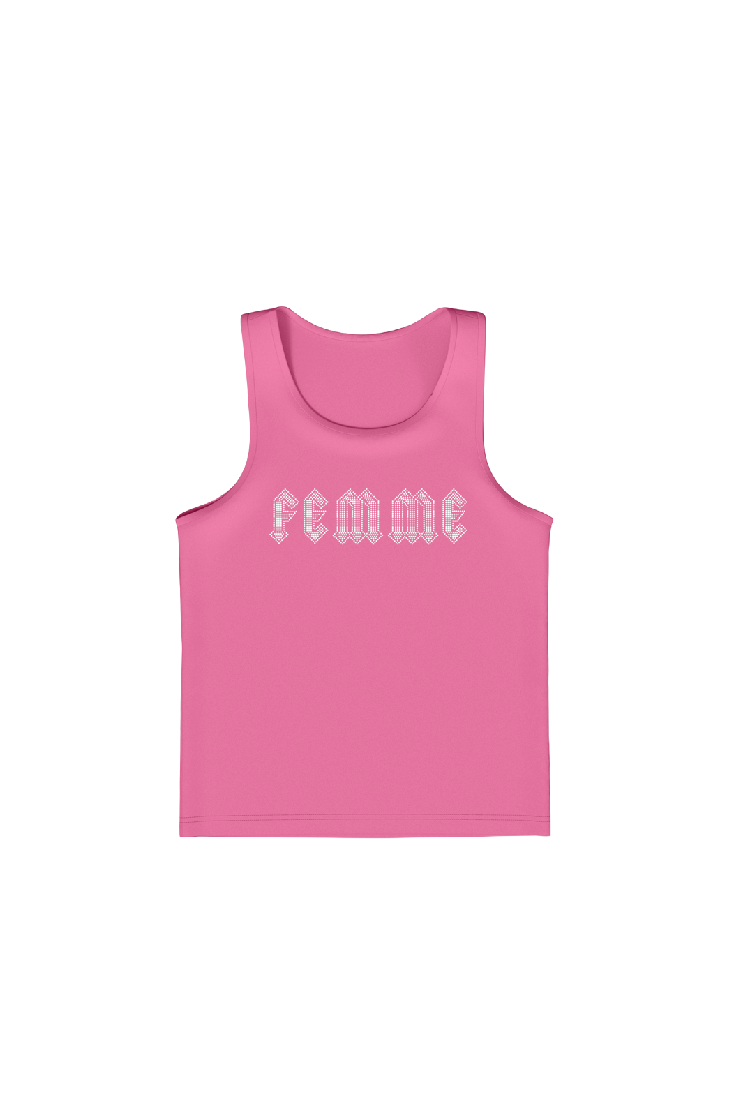 RHINESTONE FEMME TANK TOP PINK