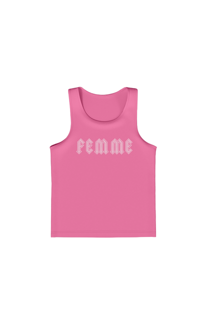 RHINESTONE FEMME TANK TOP PINK