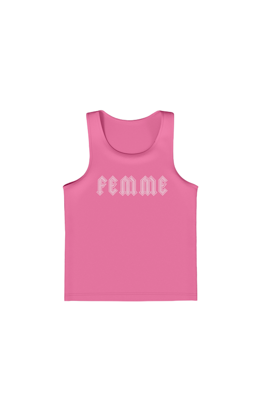 RHINESTONE FEMME TANK TOP PINK