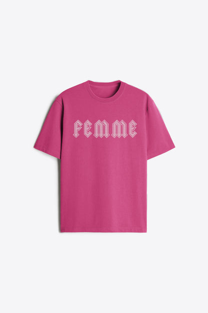 RHINESTONE FEMME T-SHIRT PINK