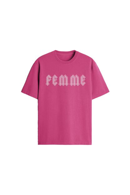 RHINESTONE FEMME T-SHIRT PINK