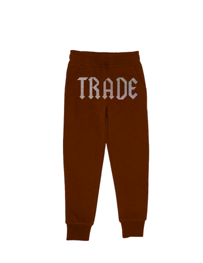 TRADE RHINESTONE JOGGERS BROWN