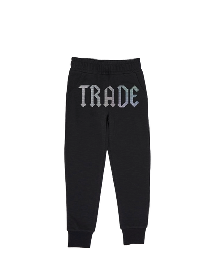 TRADE RHINESTONE JOGGERS BLACK