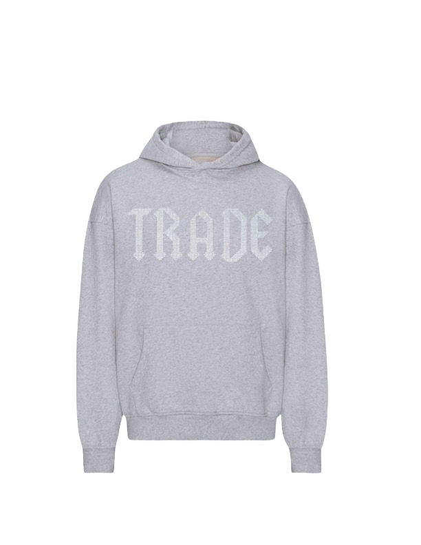 TRADE RHINESTONE HOODIE GREY